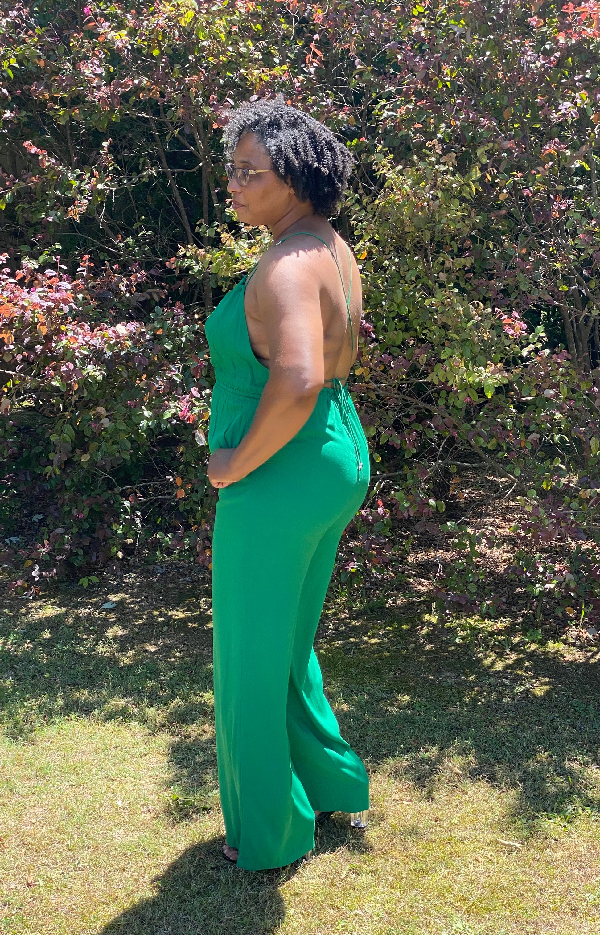 Brunch Date Jumpsuit - Kelly Green - Kurvy – Raggs Boutique, LLC